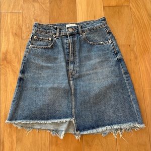 Zara high waisted denim skirt